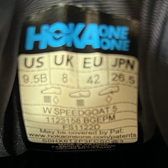 HOKA Womens Speedgoat 5 sz 9.5 B Maroon Black Trail Running Shoes Sneakers - Picture 10 of 10